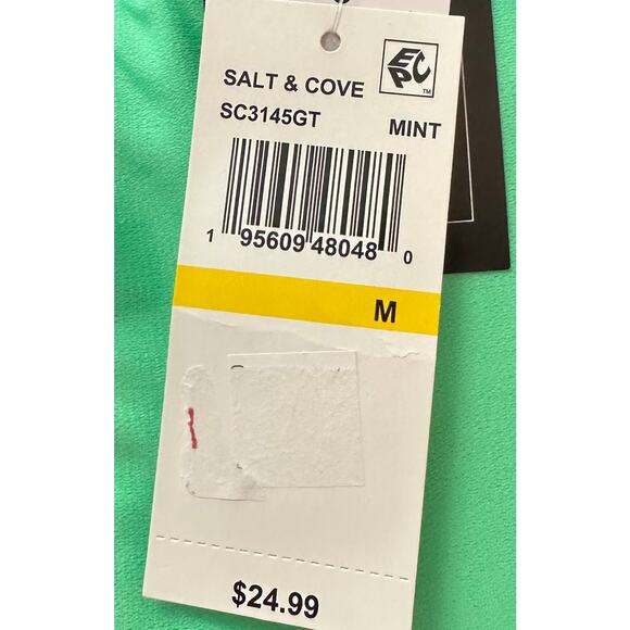 2/$15 NWT Salt + Cove Variegated Ribbed Bralette Bikini Top Green Size M - Picture 8 of 10